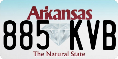 AR license plate 885KVB