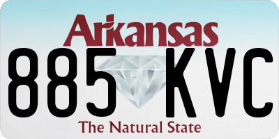 AR license plate 885KVC