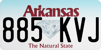 AR license plate 885KVJ