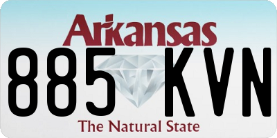 AR license plate 885KVN