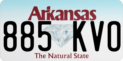 AR license plate 885KVO