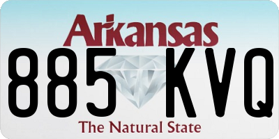 AR license plate 885KVQ