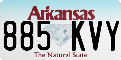 AR license plate 885KVY