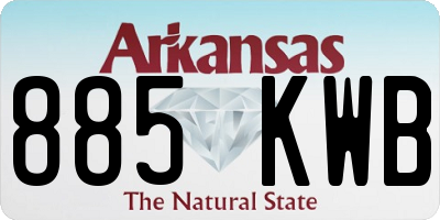 AR license plate 885KWB