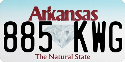 AR license plate 885KWG