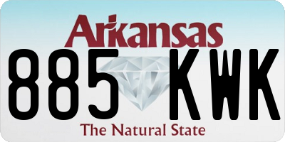 AR license plate 885KWK