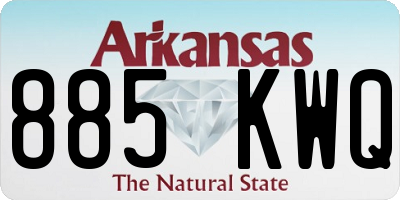 AR license plate 885KWQ