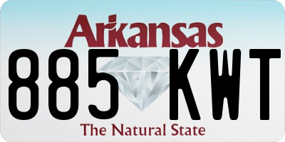 AR license plate 885KWT