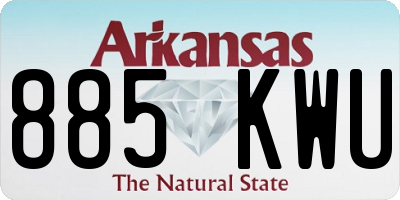 AR license plate 885KWU
