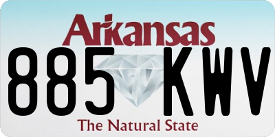 AR license plate 885KWV