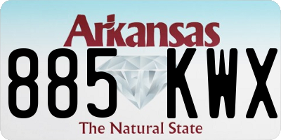 AR license plate 885KWX