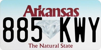 AR license plate 885KWY
