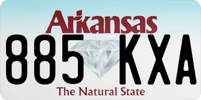 AR license plate 885KXA