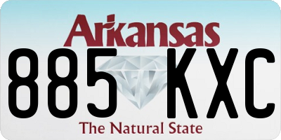 AR license plate 885KXC