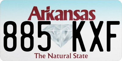 AR license plate 885KXF