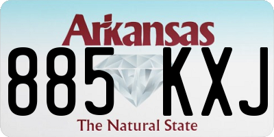 AR license plate 885KXJ
