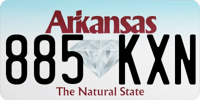 AR license plate 885KXN