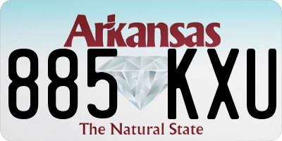 AR license plate 885KXU