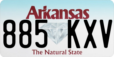 AR license plate 885KXV