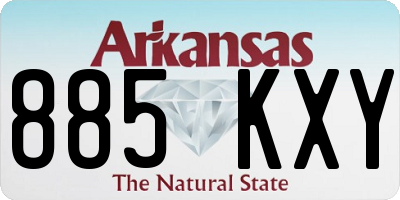 AR license plate 885KXY