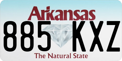 AR license plate 885KXZ