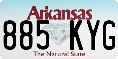 AR license plate 885KYG
