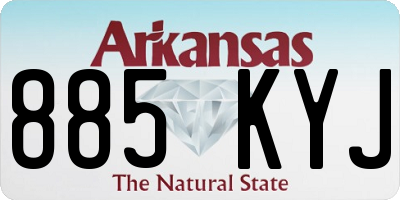 AR license plate 885KYJ