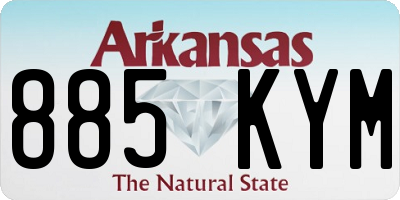 AR license plate 885KYM