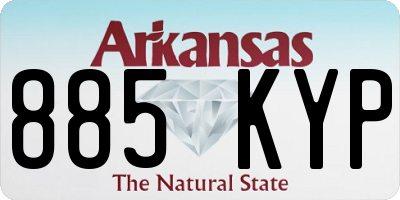 AR license plate 885KYP