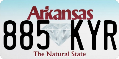 AR license plate 885KYR