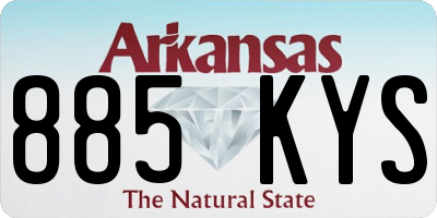 AR license plate 885KYS