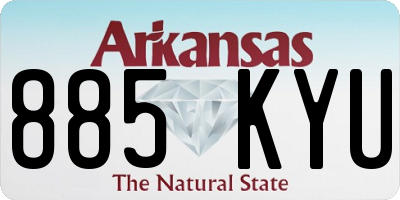 AR license plate 885KYU