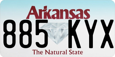 AR license plate 885KYX