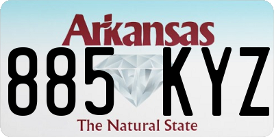 AR license plate 885KYZ