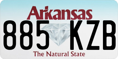 AR license plate 885KZB