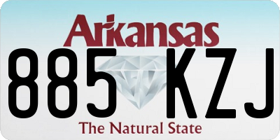 AR license plate 885KZJ