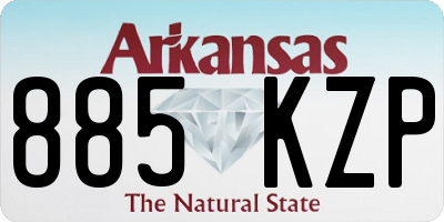 AR license plate 885KZP