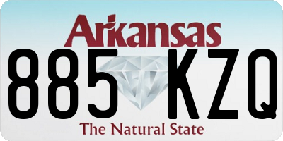 AR license plate 885KZQ
