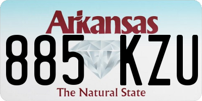 AR license plate 885KZU