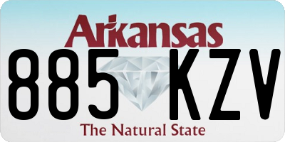 AR license plate 885KZV