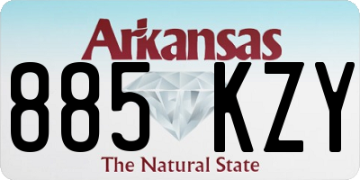 AR license plate 885KZY
