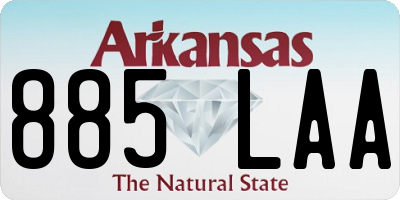 AR license plate 885LAA