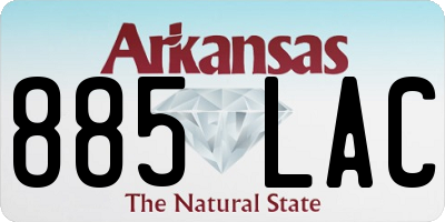 AR license plate 885LAC