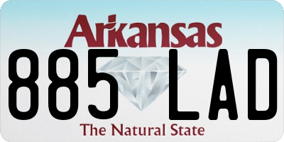 AR license plate 885LAD