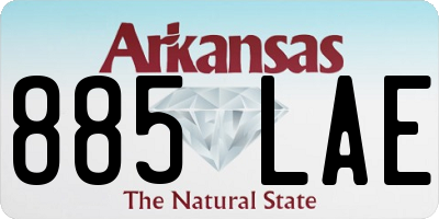 AR license plate 885LAE