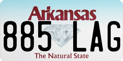 AR license plate 885LAG