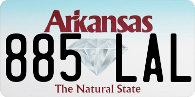 AR license plate 885LAL