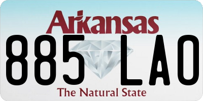 AR license plate 885LAO