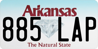 AR license plate 885LAP
