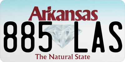 AR license plate 885LAS